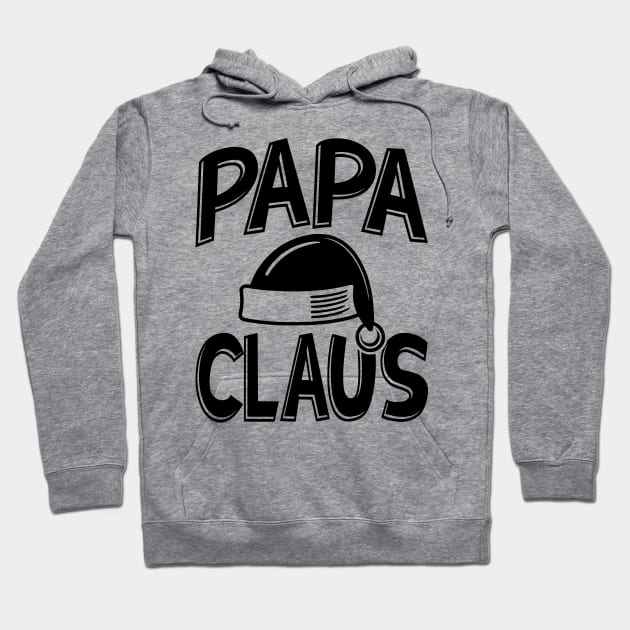 Papa Claus Black Text Hoodie by JaussZ